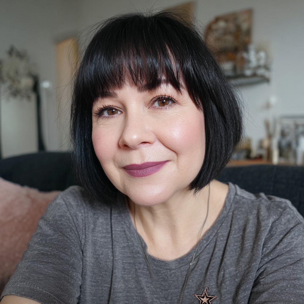 Classic Straight Bob with Soft Fringe