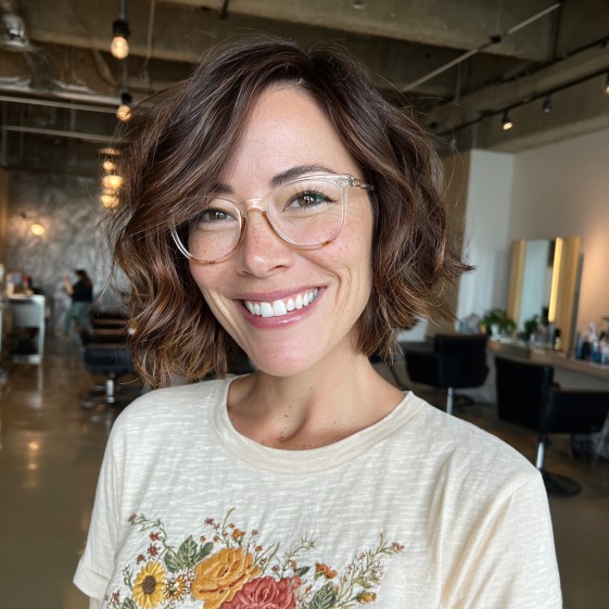 Effortlessly Textured Short Curly Cut with Soft Waves