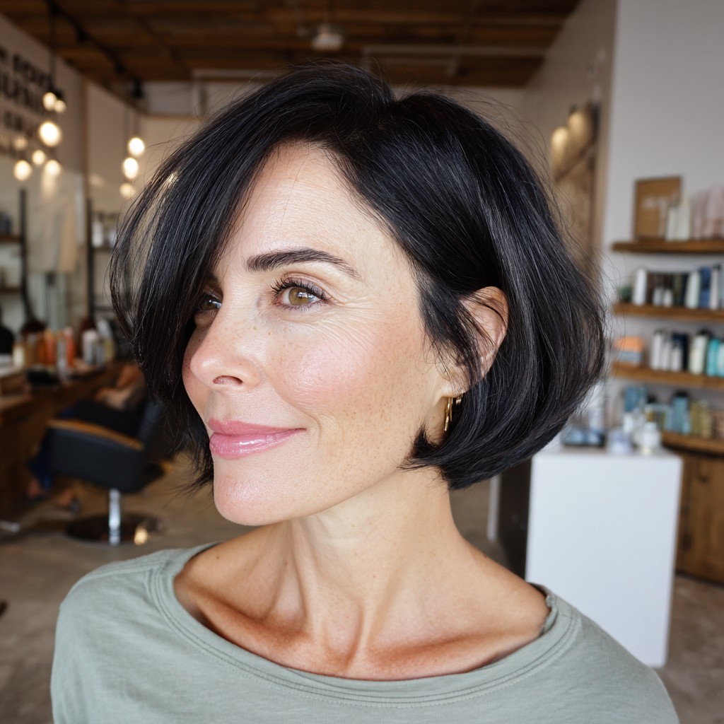 Modern Textured Bob with Asymmetrical Layers