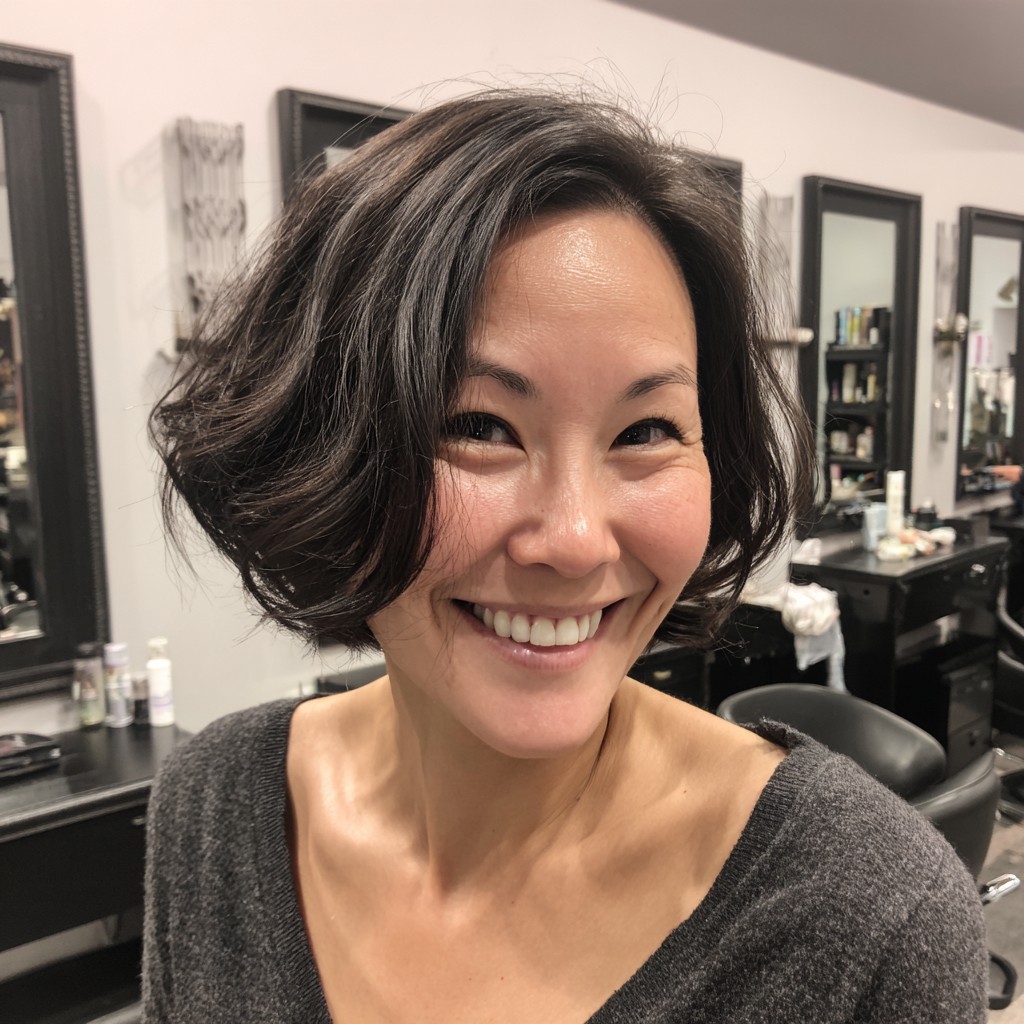 Modern Textured Bob with Soft Waves