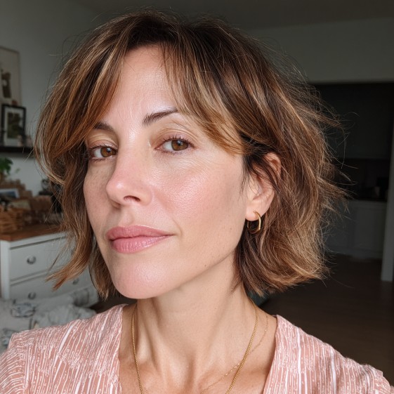 Soft Textured Lob with Subtle Waves