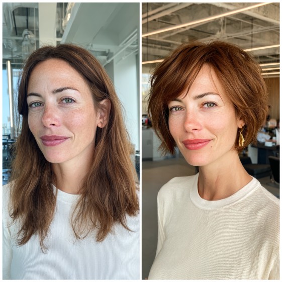 Textured Bob with Subtle Highlights