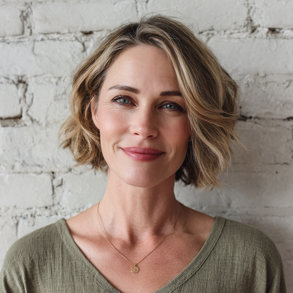 Textured Layered Bob with Soft Natural Waves