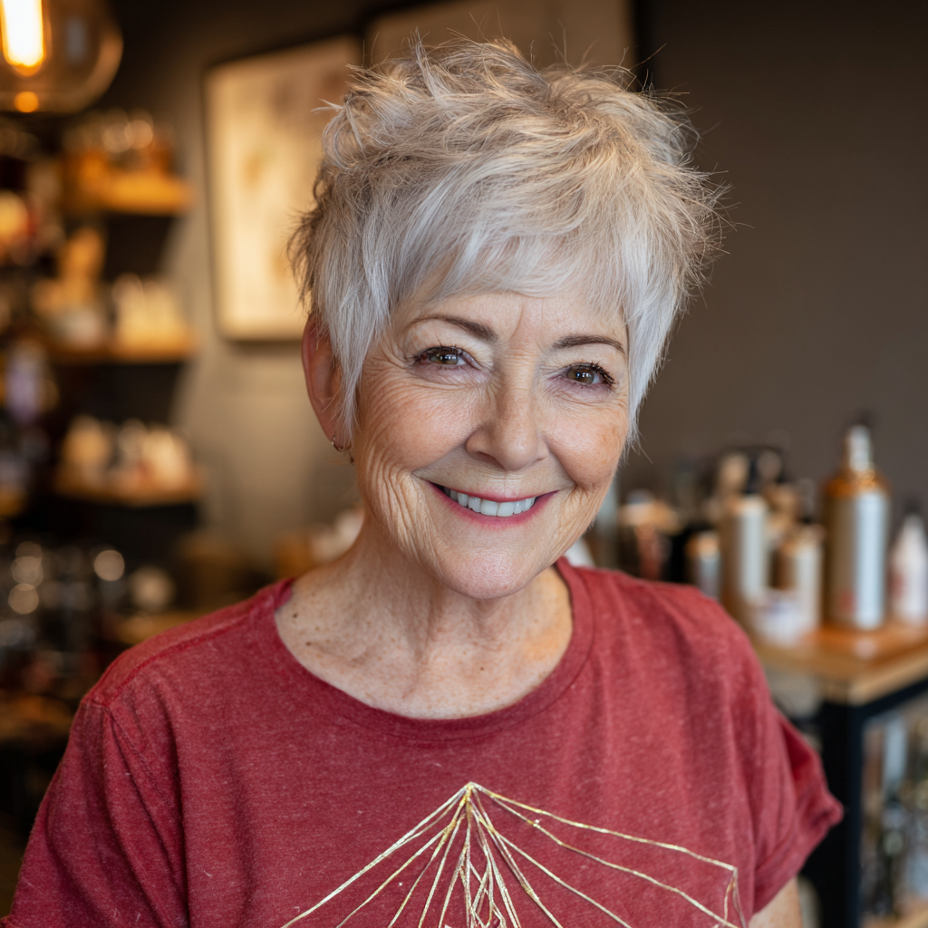 Textured Pixie Cut with Soft Layers