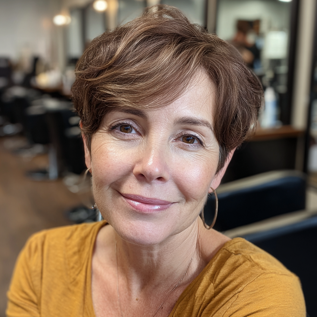 Textured Side-Swept Pixie with Delicate Layers