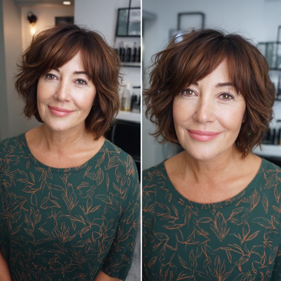 Textured Wavy Bob with Soft Layers