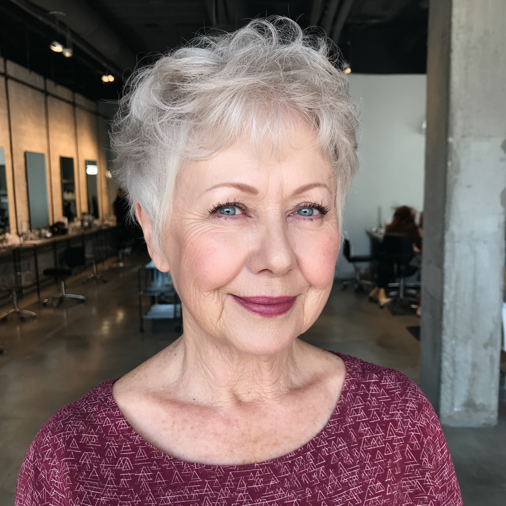 Chic Curly Pixie Cut with Soft Layers