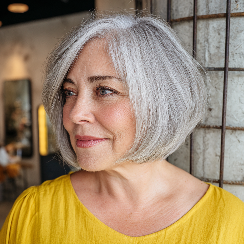 Chic Layered Bob with Subtle Volume