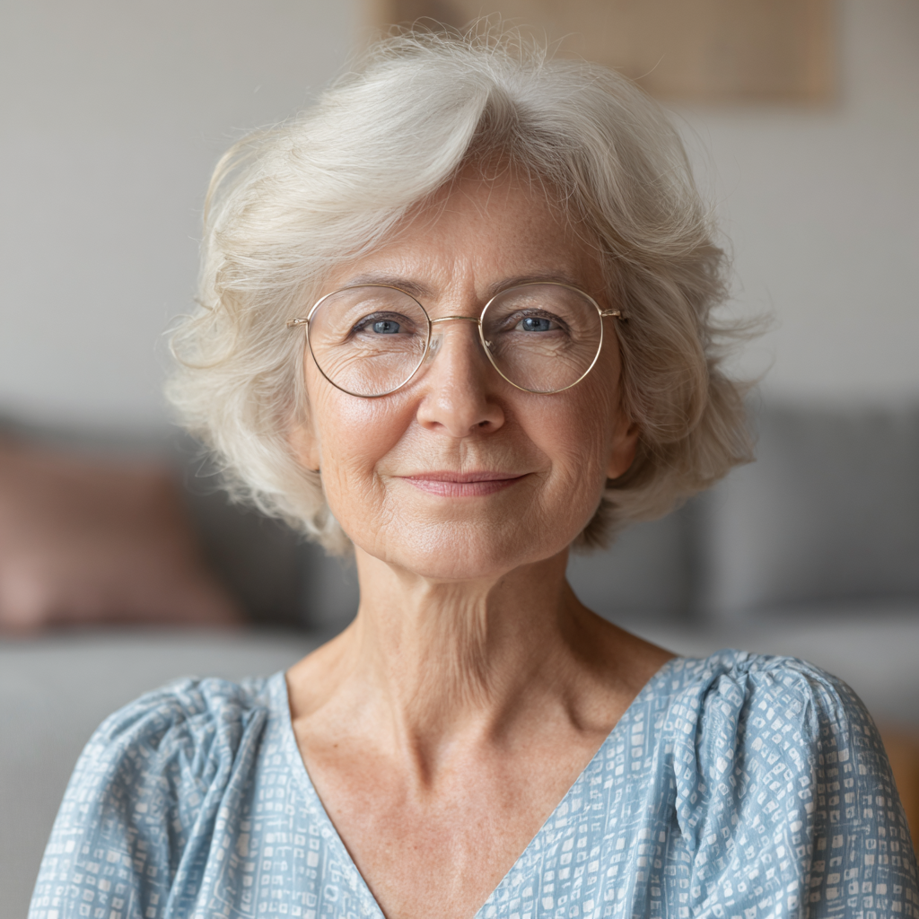 Chic Softly Curled Silver Bob