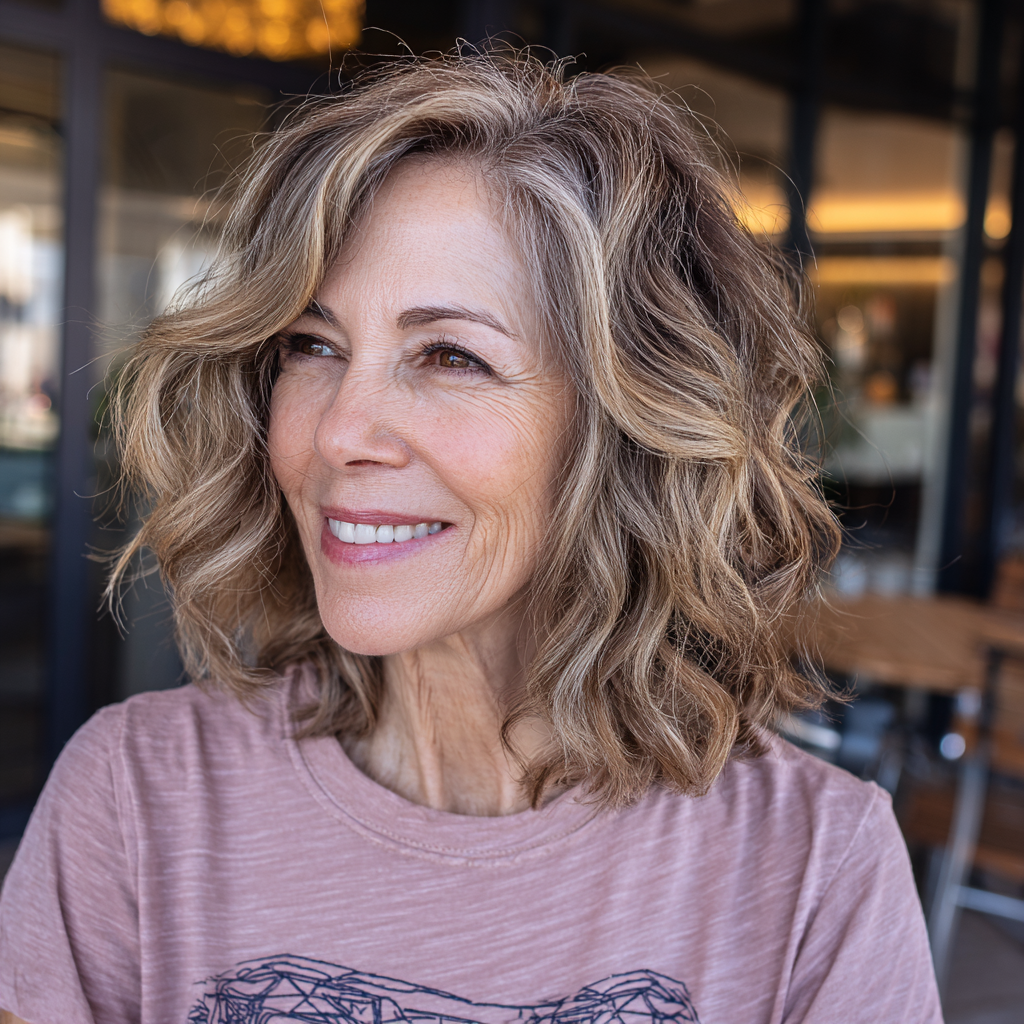 Chic Textured Clavi-Cut with Soft Curls