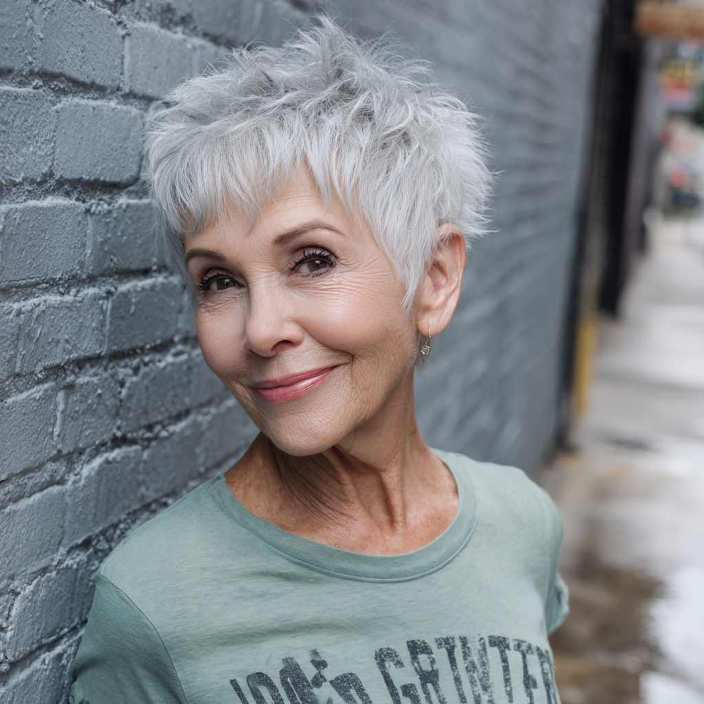 Chic Textured Pixie Cut with Feathered Layers