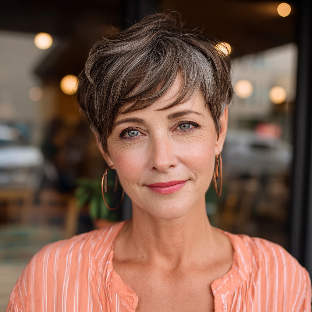 Stylish Side-Swept Pixie with Textured Layers