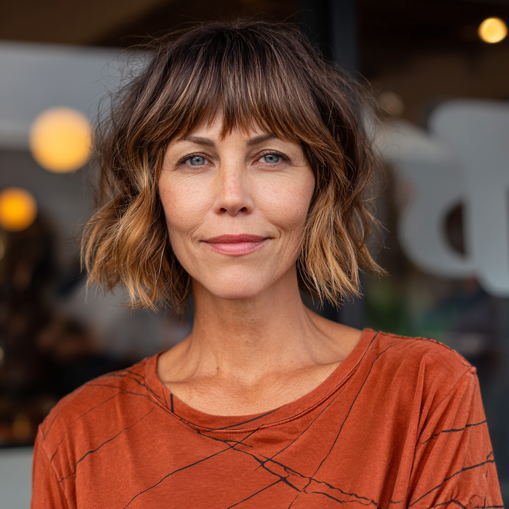 Chic Textured Bob with Soft Waves