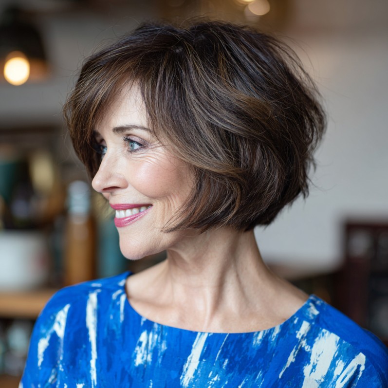 Chic Textured Bob with Soft Layers
