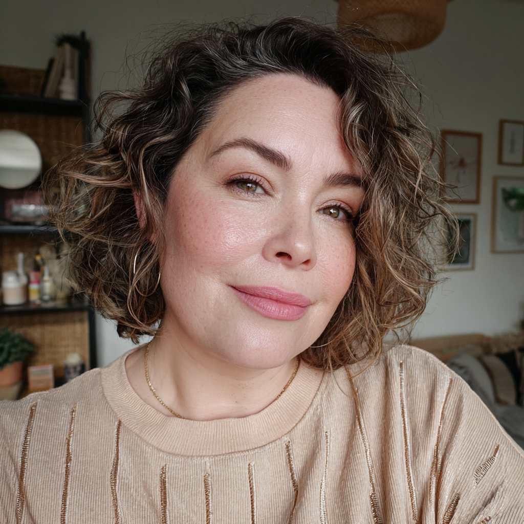 Chic Curly Bob with Defined Layers