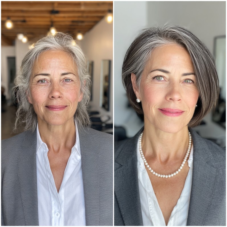 chic layered asymmetrical bob haircut