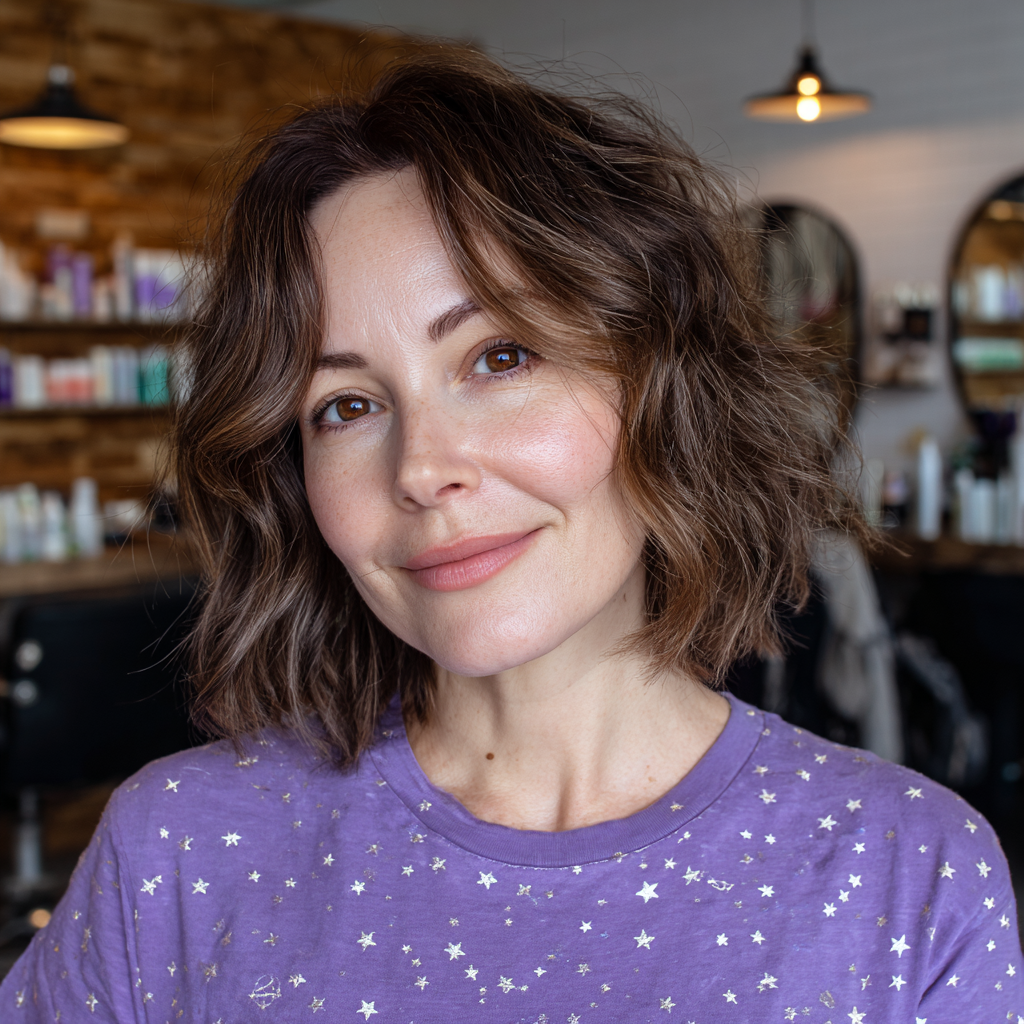 Chic Textured Bob with Natural Waves