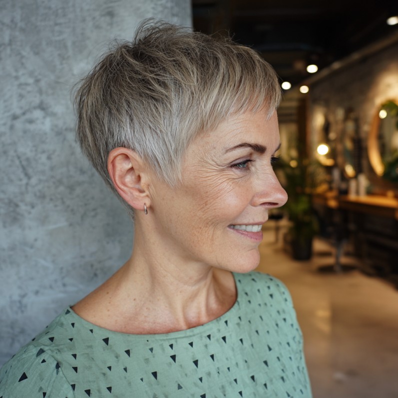 Chic Textured Micro Pixie Cut with Lively Layers