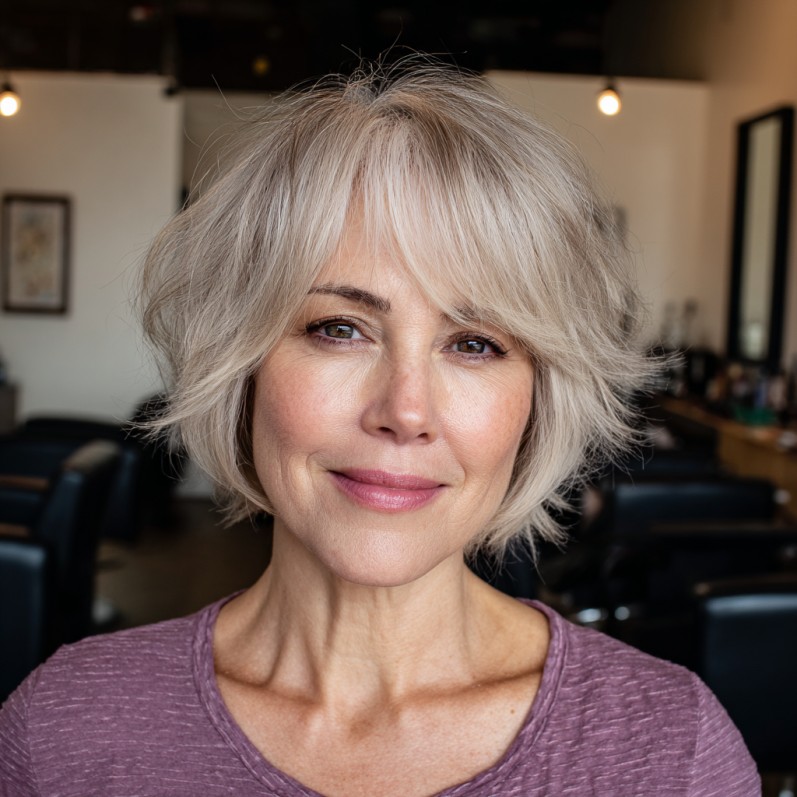 Chic Textured Short Bob with Soft Layers