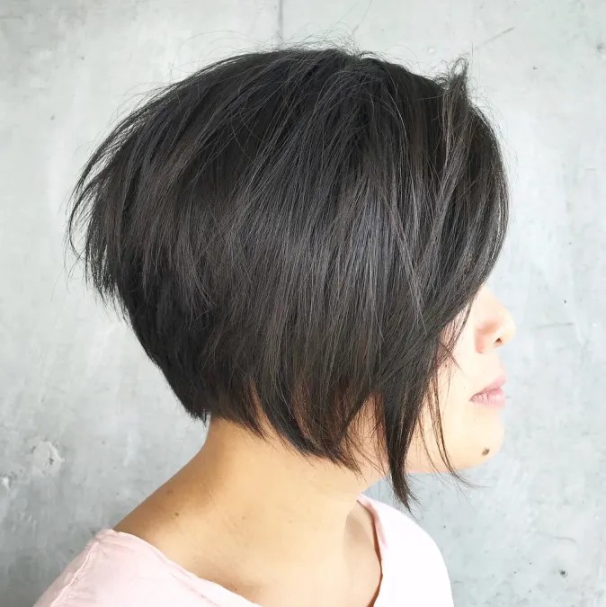 Edgy Layered Bob with Textured Finish