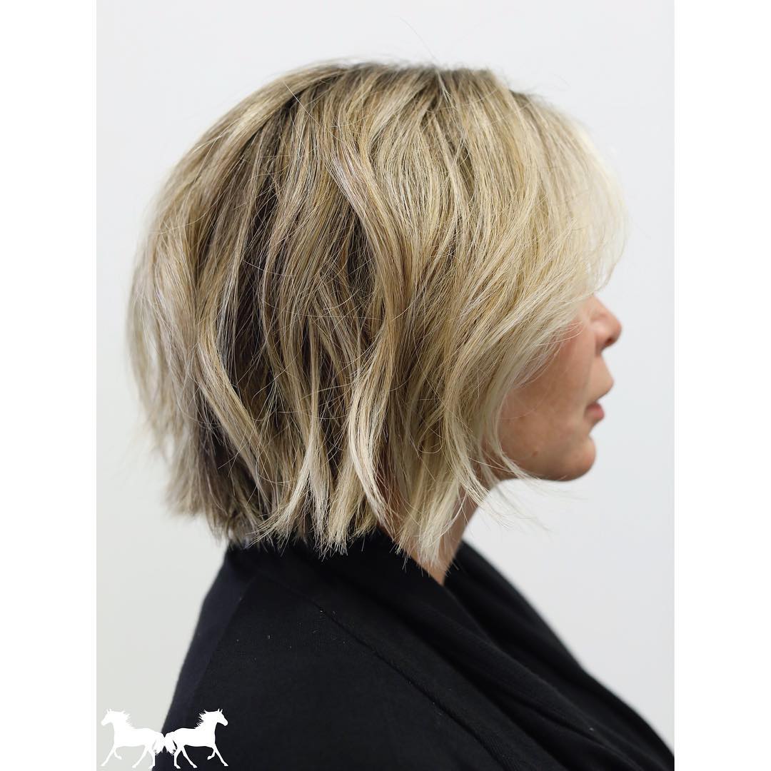Effortlessly Chic Layered Textured Bob
