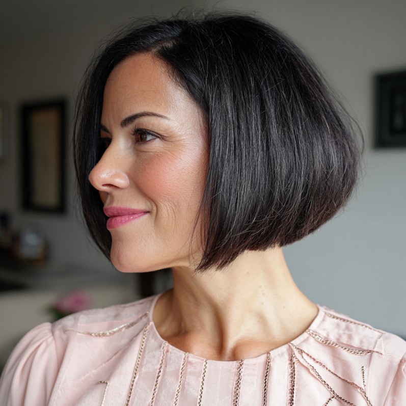 Modern Textured A-Line Bob with Subtle Layers