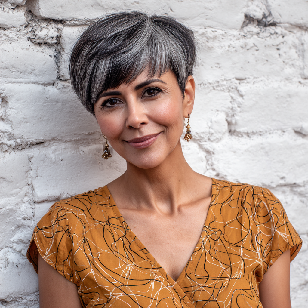 Modern Textured Pixie with Subtle Highlights