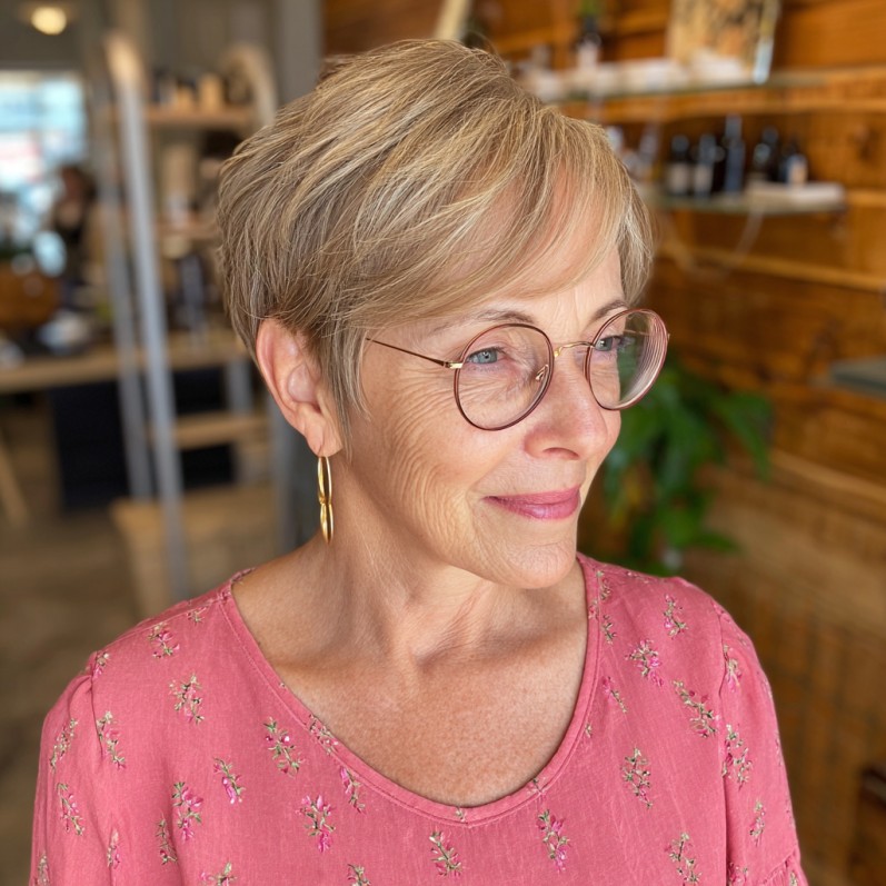 Soft Textured Pixie Cut with Wispy Bangs