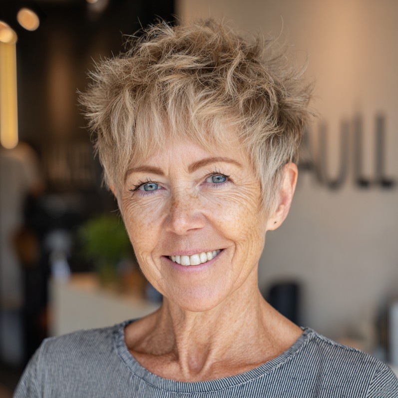 Textured Micro Pixie with Lively Layers