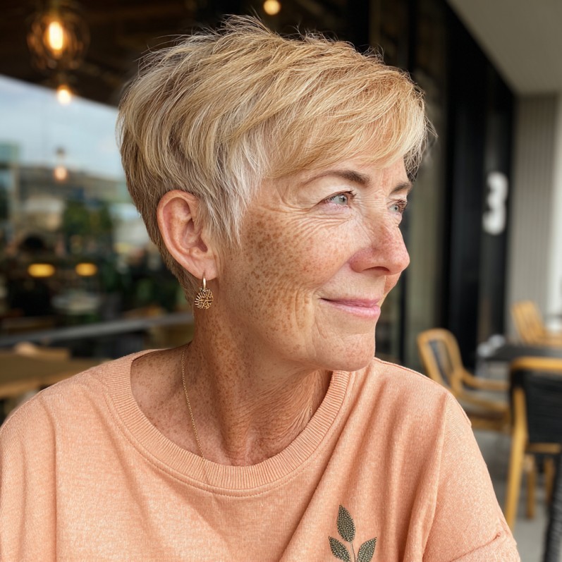 Textured Pixie Cut with Soft Layers