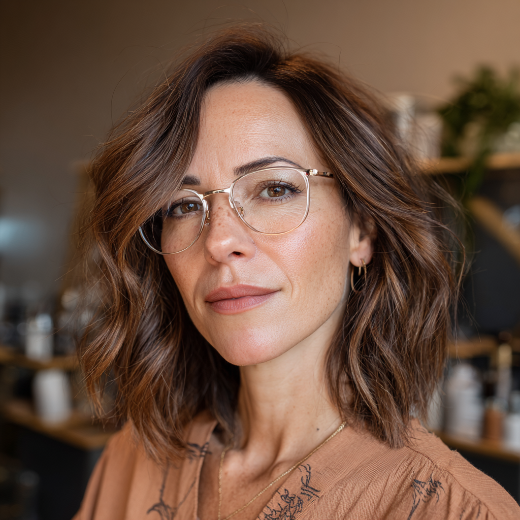 Textured Shoulder-Length Waves with Soft Layers