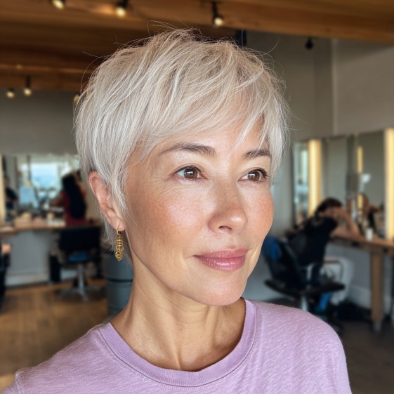 Chic Textured Pixie Cut with Soft Layers