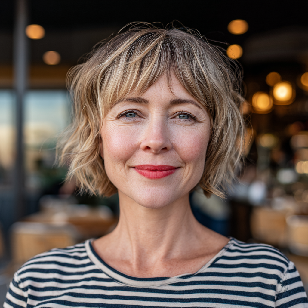Chic Textured Bob with Subtle Layers