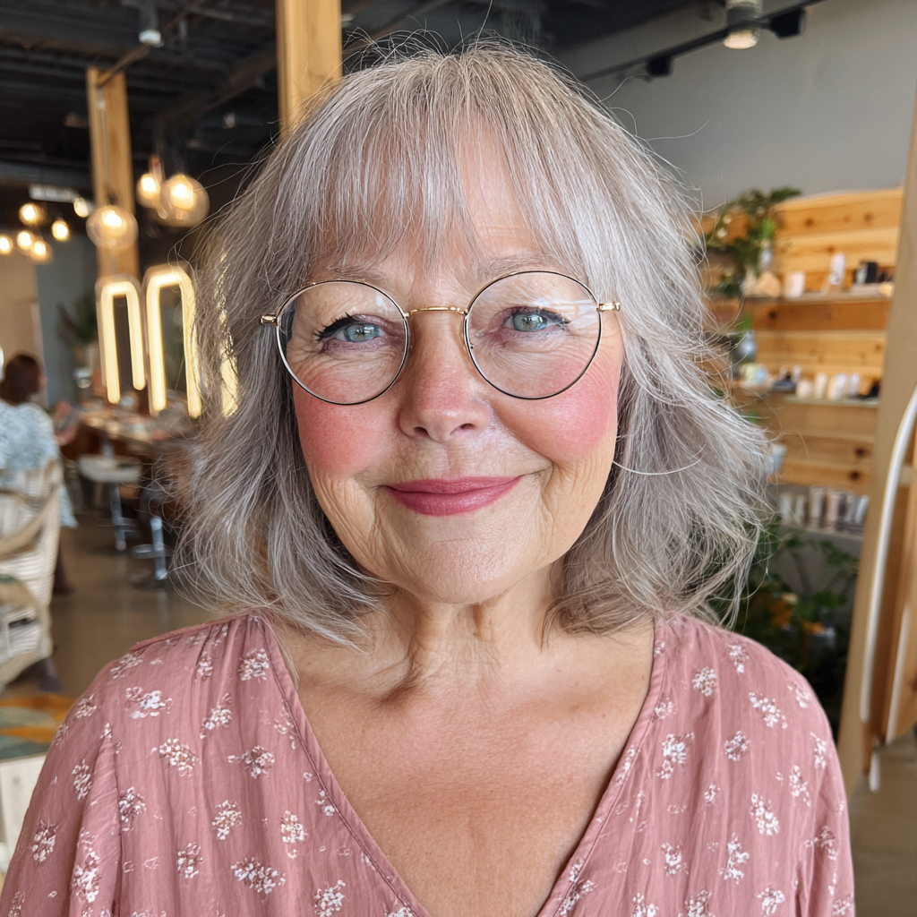 Charming Long Choppy Bob with Face-Framing Layers