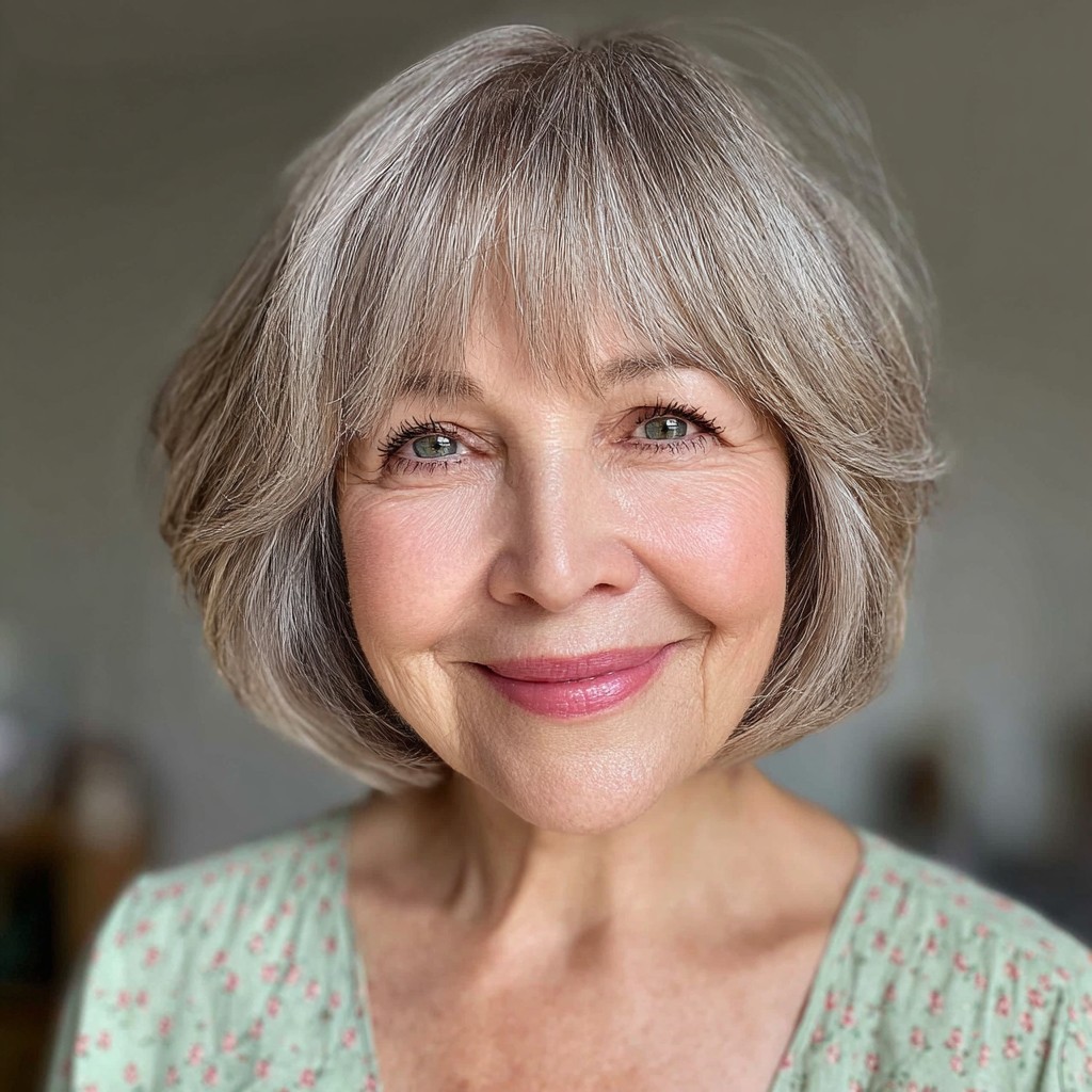 Charming Softly Layered Bob with Subtle Bangs