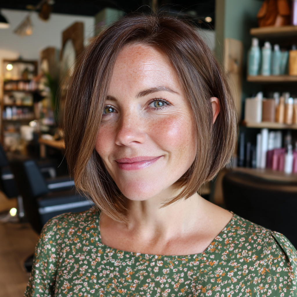Chic Blunt Bob with Subtle Texture