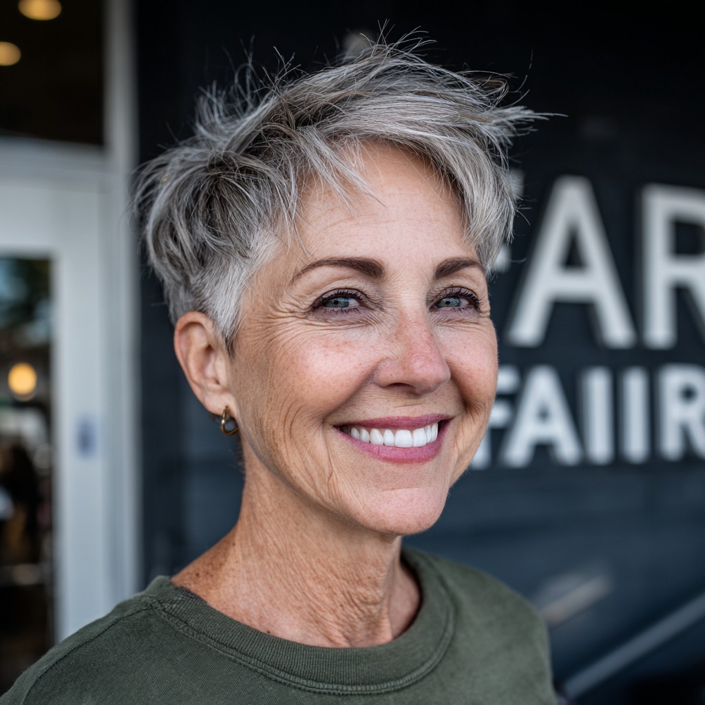 Chic Effortless Textured Pixie with Lively Layers