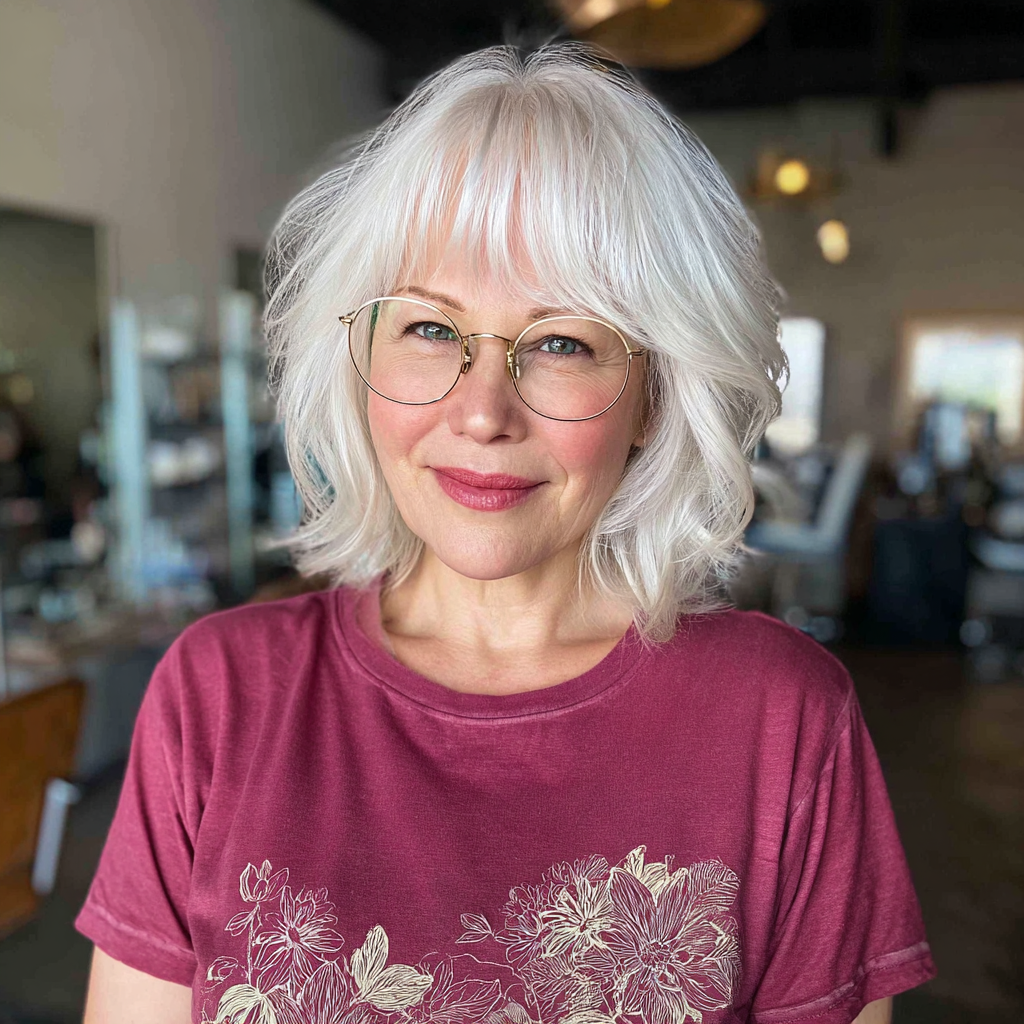 Chic Layered Bob with Wispy Bangs
