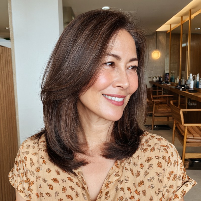 Chic Layered Long Cut with Subtle Face Framing