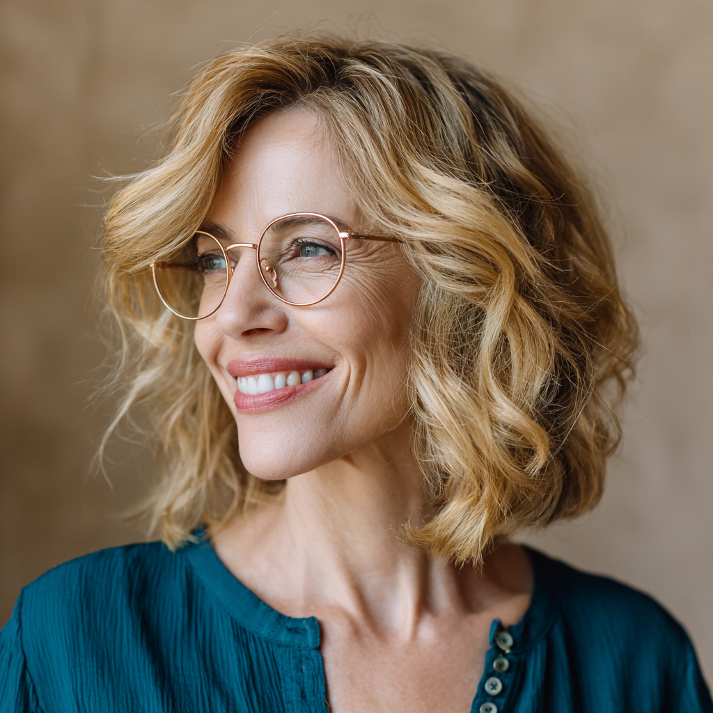 Chic Long Choppy Bob with Defined Curls