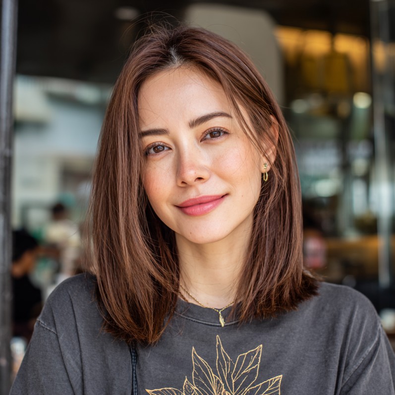 Chic Medium-Length Softly Textured Cut