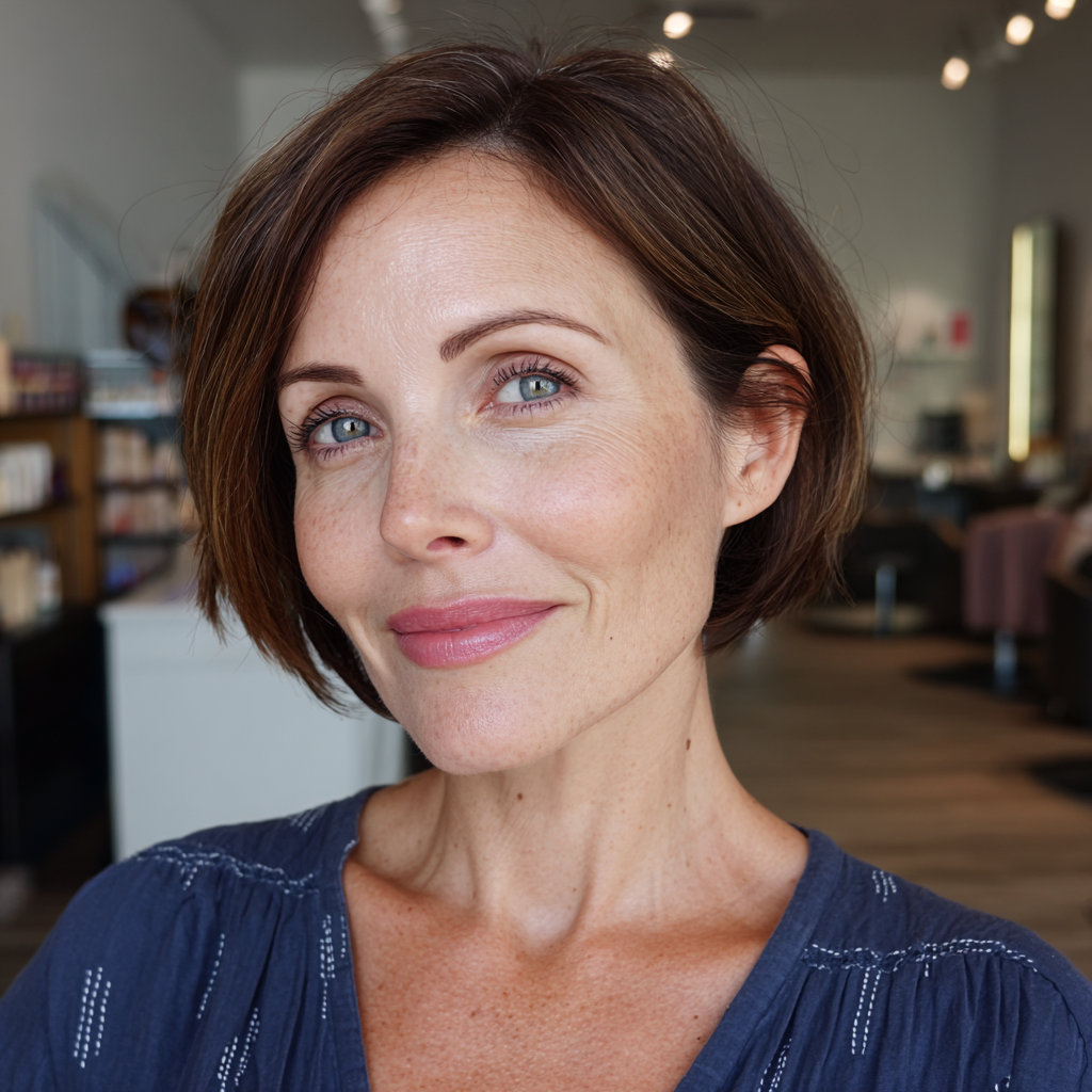 Chic Modern Lob with Subtle Layering