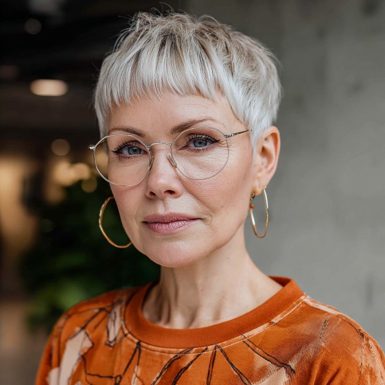 Chic Short Layered Pixie with Textured Bangs