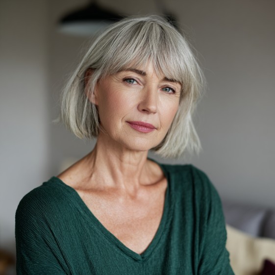 Chic Softly Layered Bob with Subtle Highlights