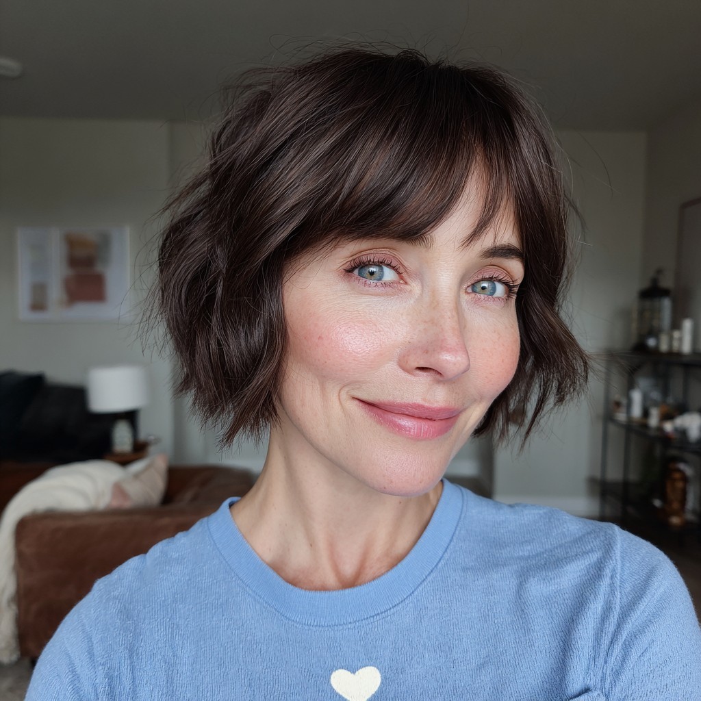 Chic Textured Bob with Soft Waves