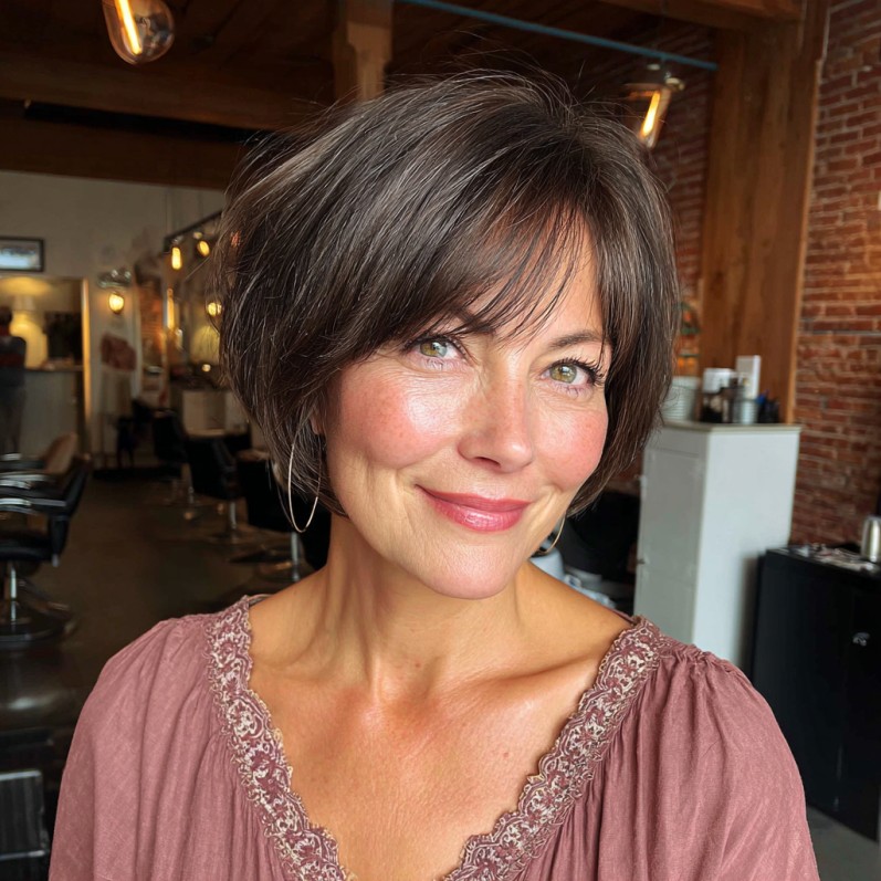 Chic Textured Bob with Subtle Face-Framing Layers