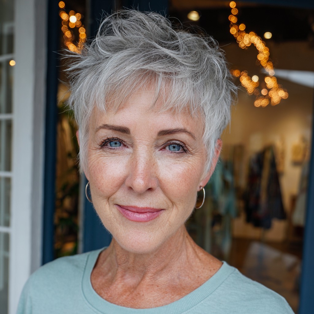 Chic Textured Pixie Cut with Feathered Layers