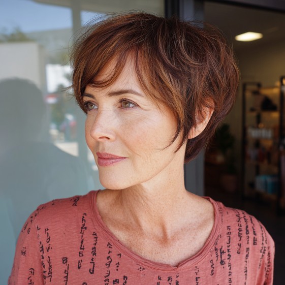 Chic Textured Short Cut with Fluffy Layers