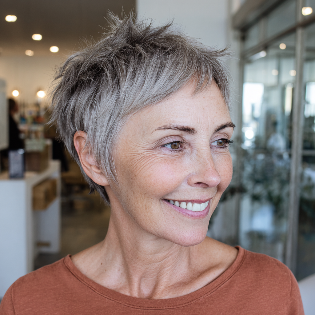 Chic Textured Short Pixie with Defined Spikes