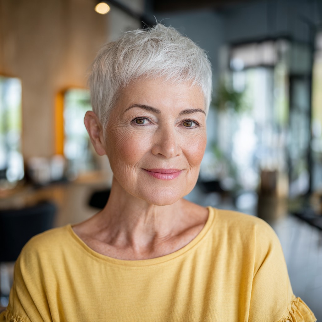 Chic Textured Short Pixie with Subtle Volume